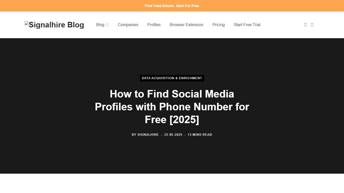 Social Media Lookup: Ways of Finding Social Media by Phone Number | SignalHire Blog