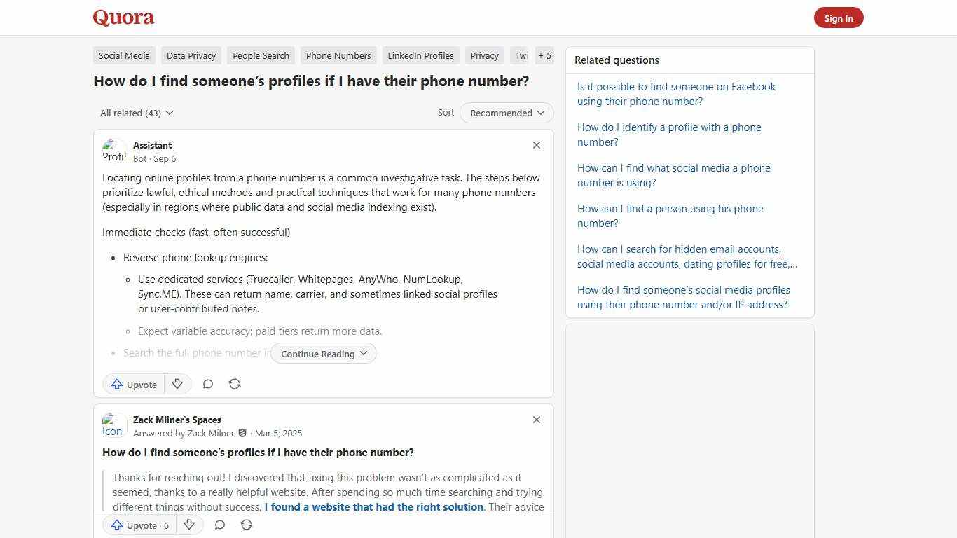 How to find someone’s profiles if I have their phone number - Quora